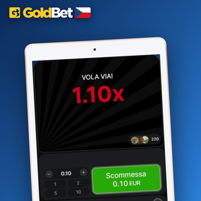 Dvojitá sázka v Aviator online hře Goldbet Casino – dva panely v jednom kole