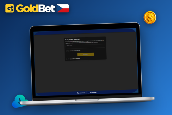 Registrační formulář Goldbet Casino zobrazený na chytrém telefonu i notebooku současně
