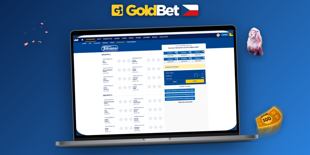 Goldbet Casino na počítači zobrazuje grid slotů od Pragmatic Play a Evolution v tmavém rozhraní