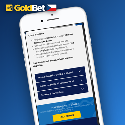 Goldbet Casino promo free bet — sázka zdarma s minimálním kurzem 1.50