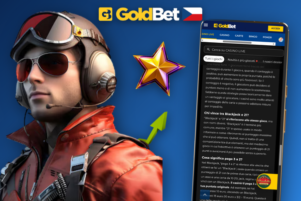 Mobilní displej s dialogem aktualizace Goldbet Lion aplikace a novým číslem verze