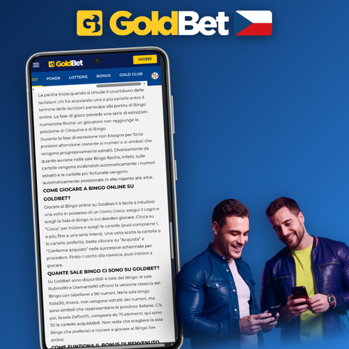 Goldbet Casino aplikace na mobilním telefonu s ikonami slotů a živého kasina