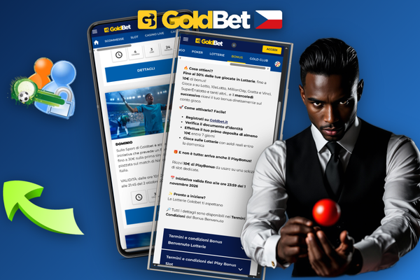 Detail vkladového formuláře Goldbet Casino se zadaným promo kódem GOLDBONUS